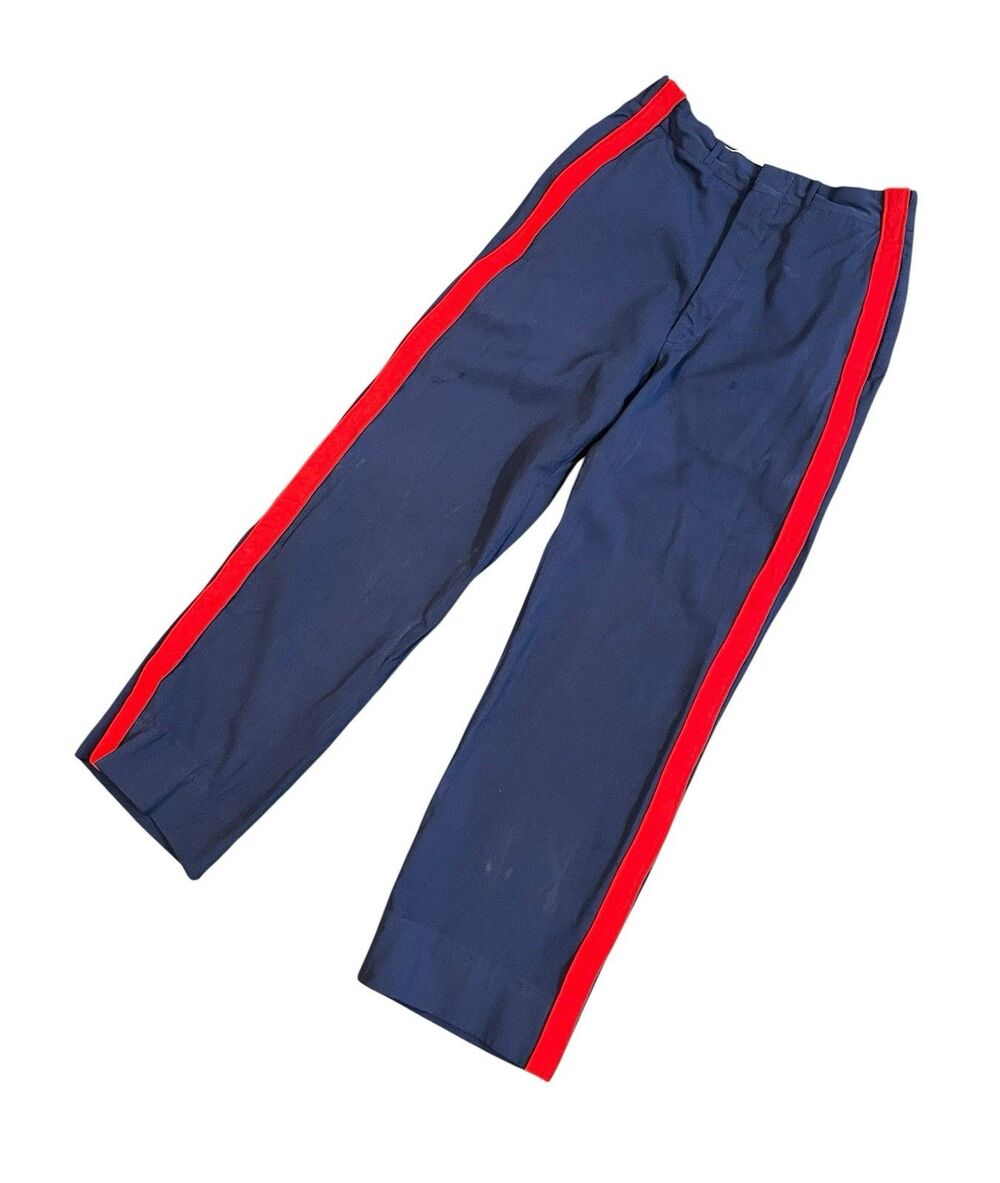 Vintage 60s USMC Gabardine Wool Blend Military Trousers Pants Fits 30x32 USA